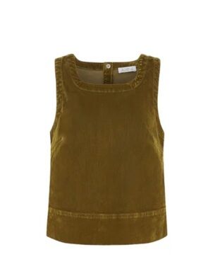 Align Olive Velvet Sleeveless Tank Top